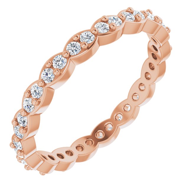 0.54 ct. Round Diamond Stackable Eternity Band-VIRABYANI